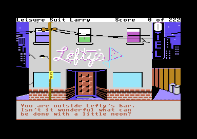 Early screenshot of the game on the C64